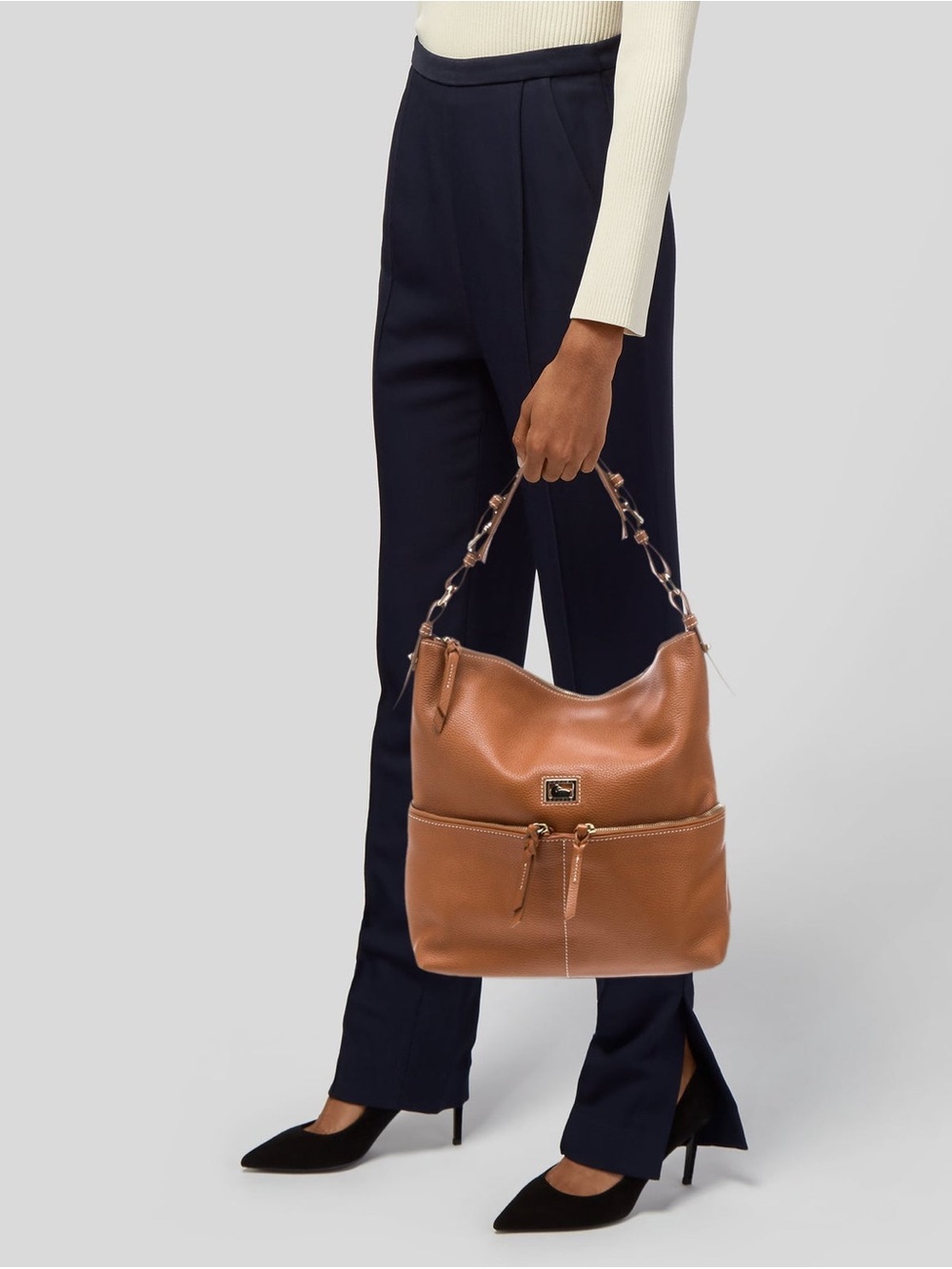 Dooney And Bourke Dilllen Pocket Sac Hobo Shoulder Bag Purse